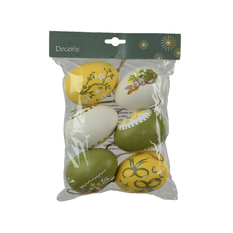 Ovetti Pendenti Gialli e Verdi (6 Pezzi)