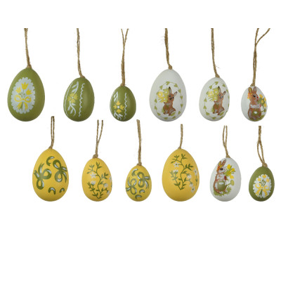 Ovetti Pendenti Gialli e Verdi (12 Pezzi)