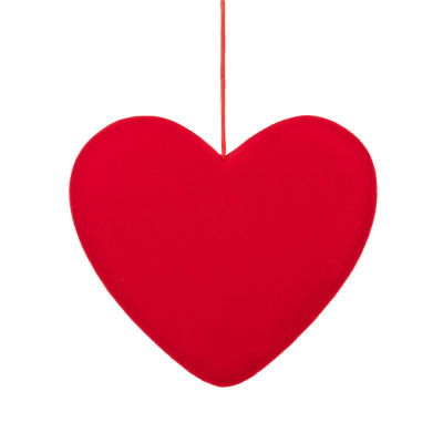 Cuore Rosso in Velluto Da Appendere 35cm