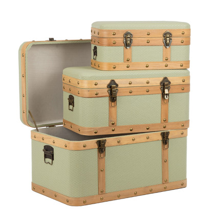 Baule Vintage in Ecopelle Salvia