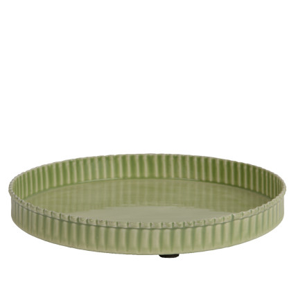 Vassoio in Ferro Plissé Verde
