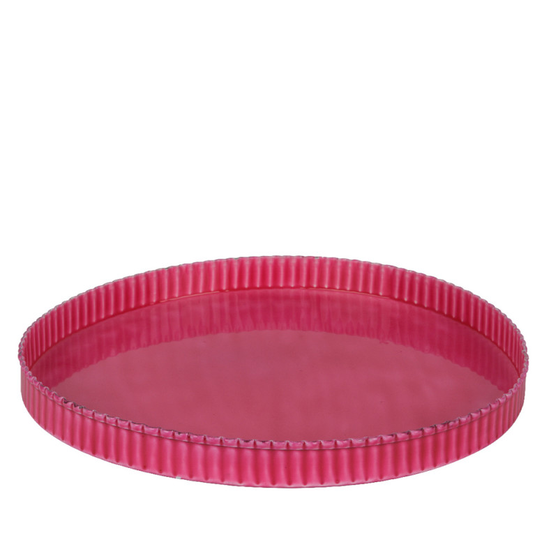 Vassoio in Ferro Plissé Fucsia