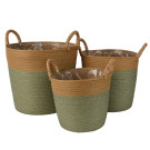 Cesto Verde e Naturale in Corda