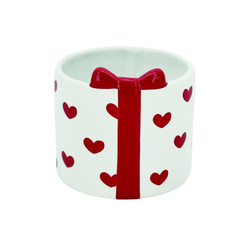 Vasetto in Ceramica con Cuori