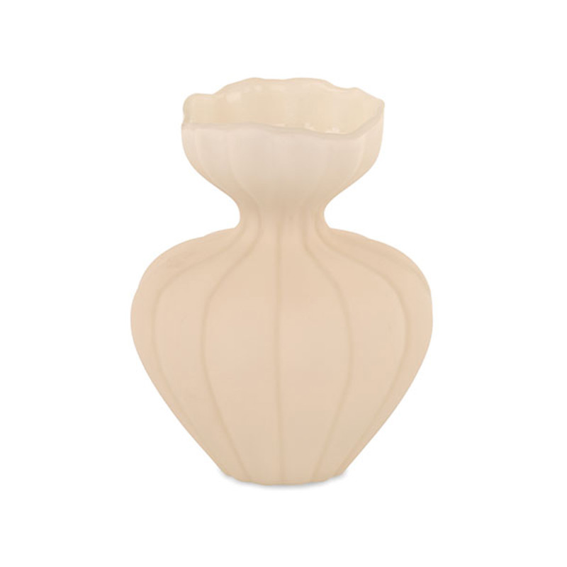 Vaso in Vetro Avorio 19cm