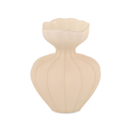 Vaso in Vetro Avorio 19cm