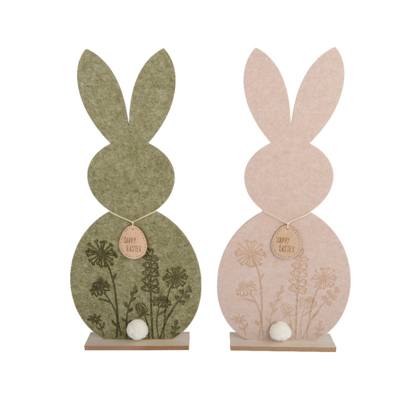 Sagoma Coniglio Happy Easter con Base