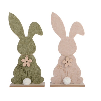 Sagoma Coniglio con Fiore su Base