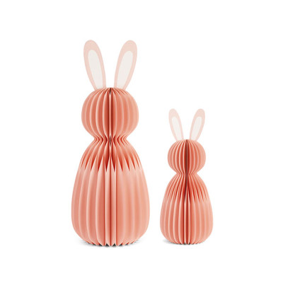 Coniglietto Decorativo Rosa in Carta Plissé