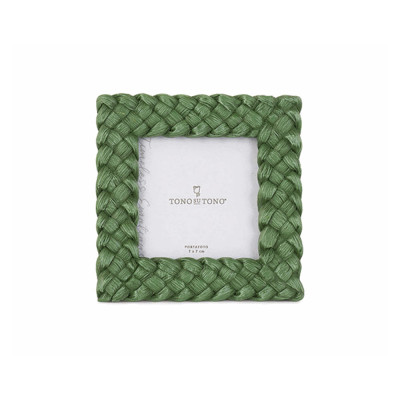 Portafoto Rattan Verde