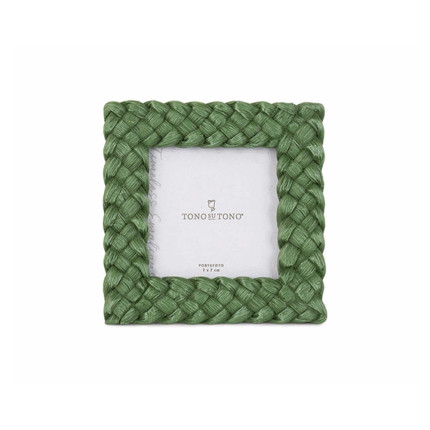 Portafoto Rattan Verde