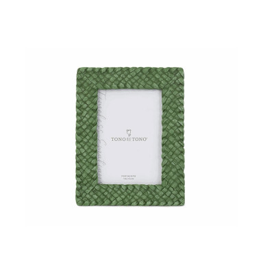 Portafoto Rattan Verde 2