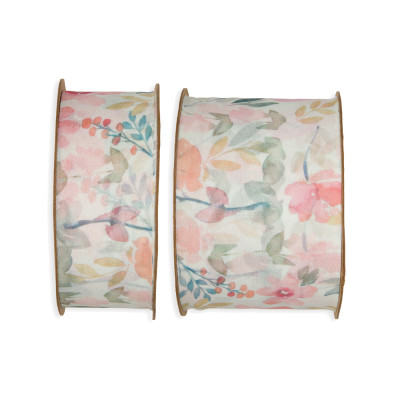 Nastro Tessuto Chiffon A Fiori