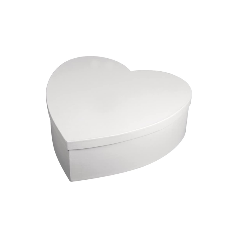 Scatola Cuore Kraft Bianco