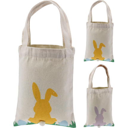 Tote Bag Coniglietto in Cotone e Lino