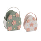 Cestino Uovo e Fiorellini in Feltro