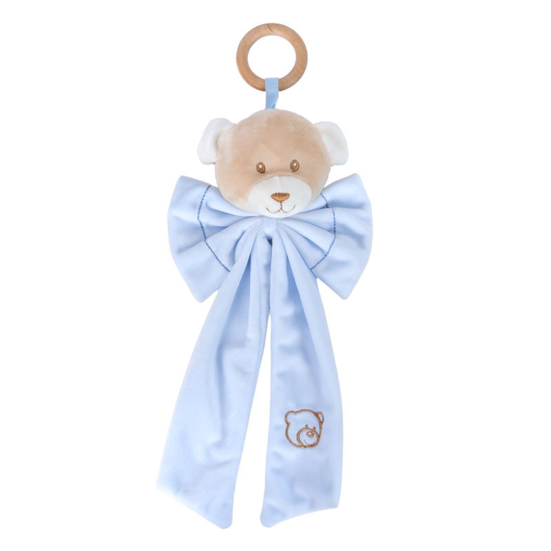 Fiocco Nascita Azzurro con Orsetto