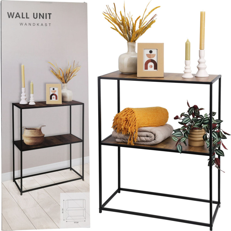 Mobile 2 Ripiani in Legno e Metallo