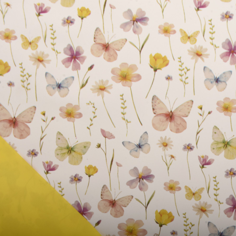 Fogli in Polipropilene Butterflies Bianca (25 Fogli)