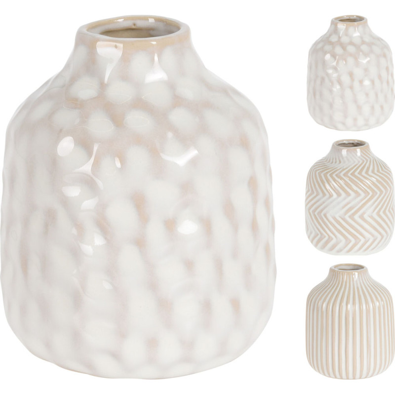 Vaso in Ceramica Trama Beige