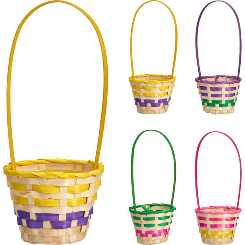 Cestinetto Intrecciato Colorato