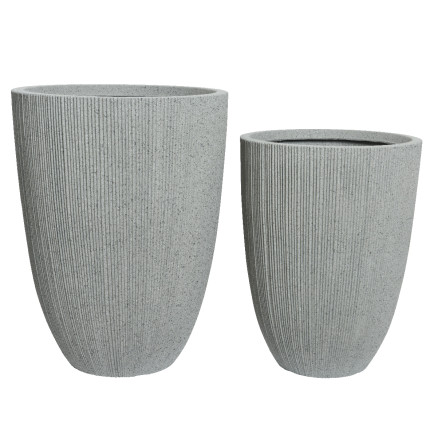 Vaso Rigato in Plastica per Esterno