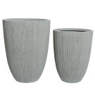 Vaso Rigato Effetto Cemento per Esterno