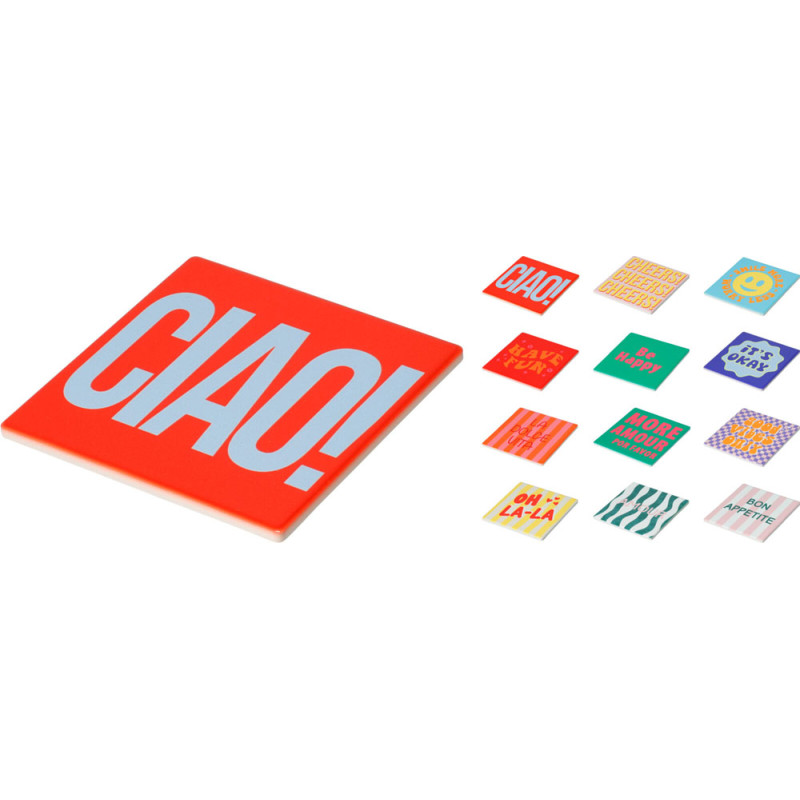 Sottobicchiere Fantasia in Porcellana