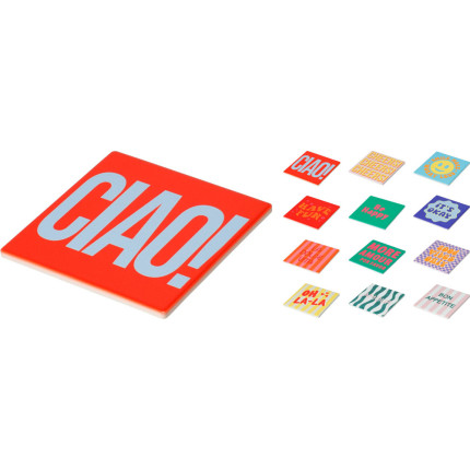 Sottobicchiere Fantasia in Porcellana