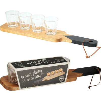 Set 4 Shot con Vassoio