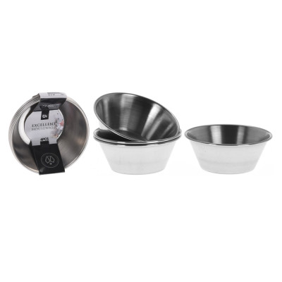 Ciotoline in Acciaio Inox 50ml (4 Pezzi)