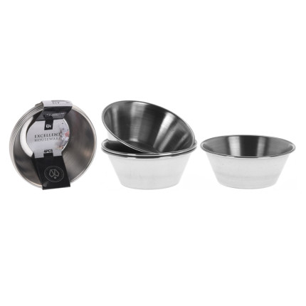 Ciotoline in Acciaio Inox 50ml (4 Pezzi)