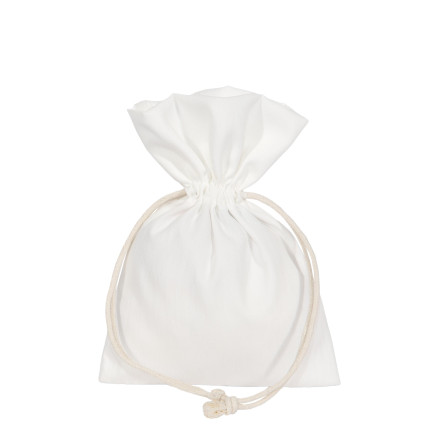 Sacchettino Portaconfetti Anna Bianco Con Cordino in Cotone