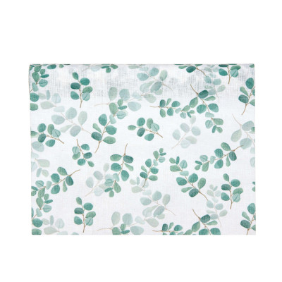 Runner in Tessuto con Foglie di Eucalipto