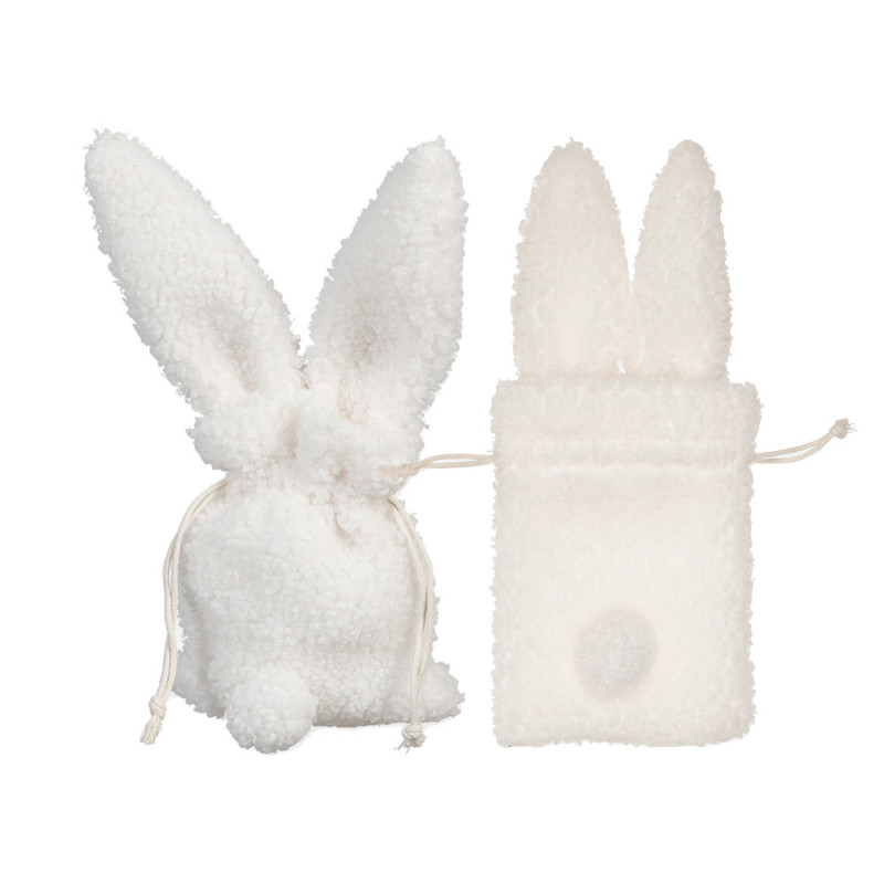 Sacchettino Peluche Con Orecchie Coniglio