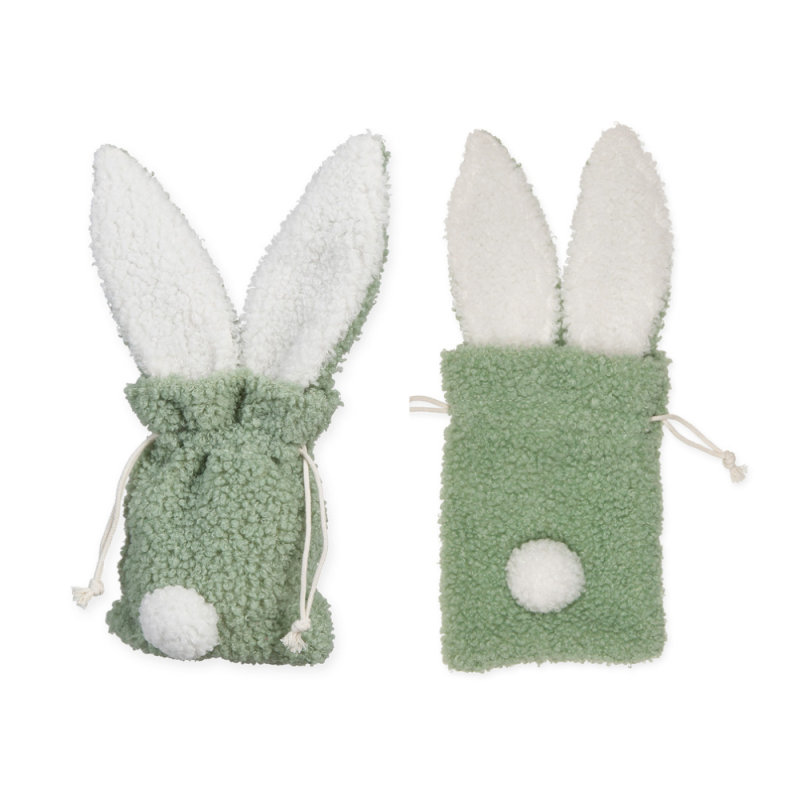 Sacchettino Peluche Con Orecchie Coniglio