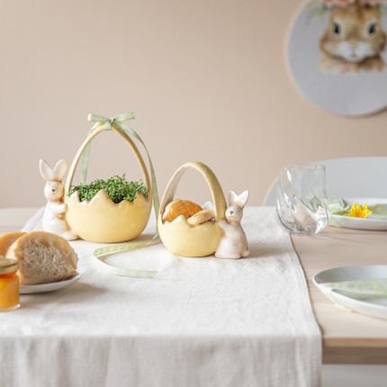 Cestino con Coniglietto in Ceramica