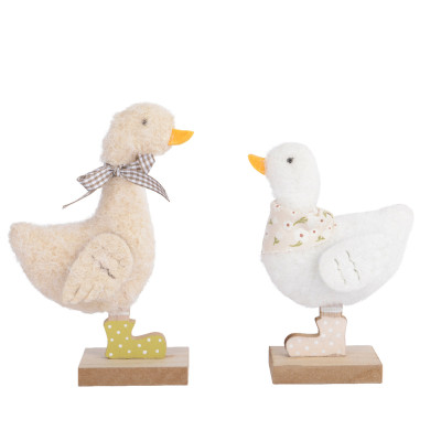 Anatra in Lana Cotta su Base