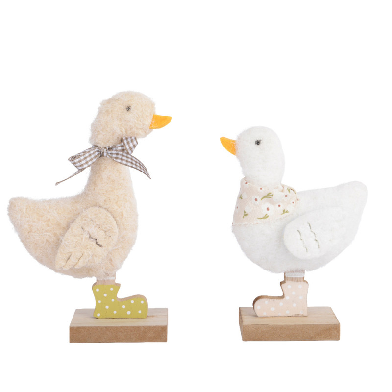 Anatra in Lana Cotta su Base