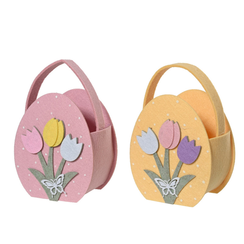 Borsetta Uovo con Tulipani in Feltro