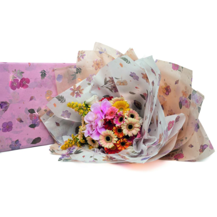 Fogli Carta Velina Collage Rosa