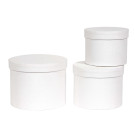 Scatola Tonda in Tela Bianca