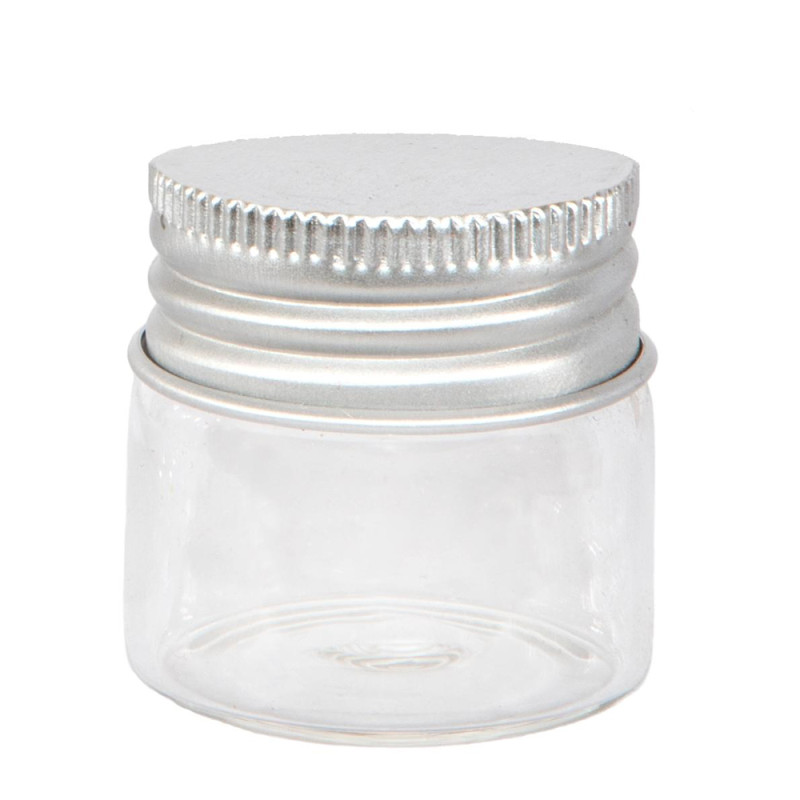 Vasetto in Vetro con Tappo Alluminio