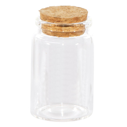 Vasetto in Vetro con Tappo in Sughero