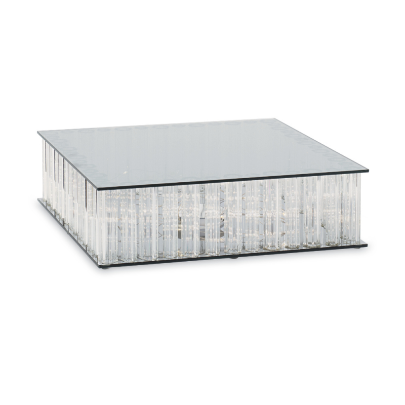 Alzata in Vetro con Led Bassa