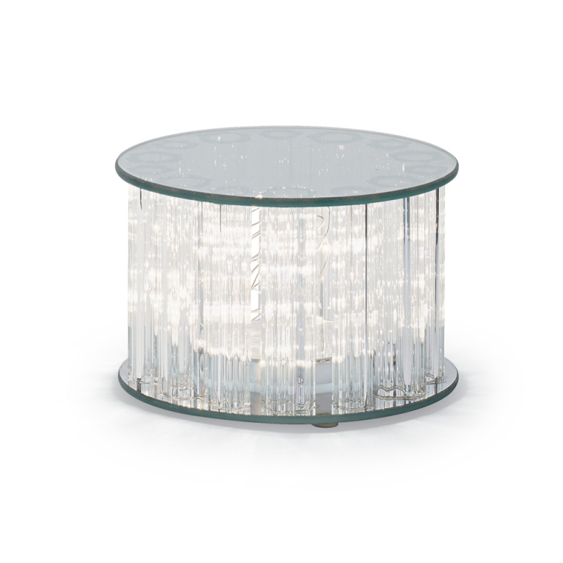 Alzata in Vetro Tonda con Led