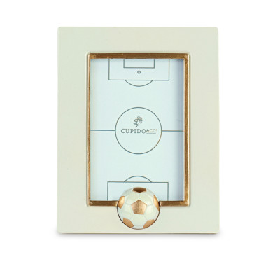 Portafoto Calcio Bianco e Oro