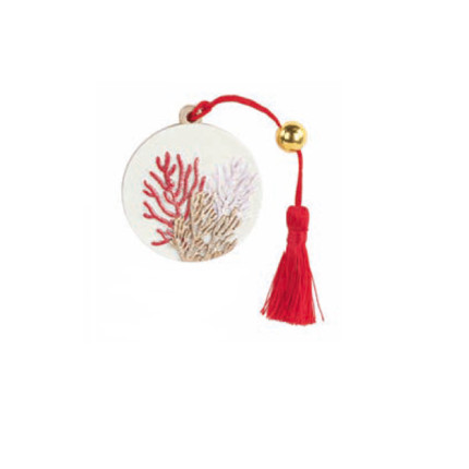 Decoro Tondo con Coralli e Nappa