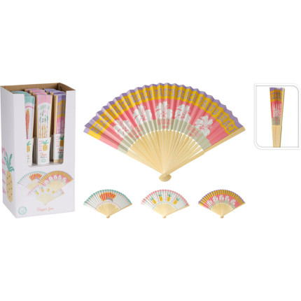 Ventaglio Fantasia Carta e Bambù