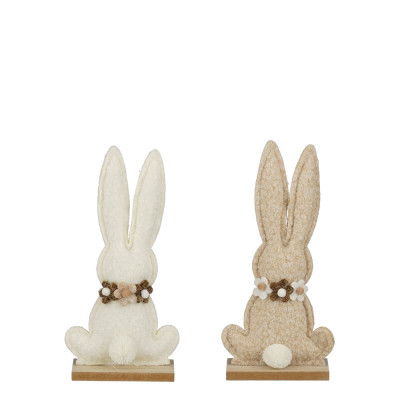 Coniglio Peluche Decorativo su Base 2